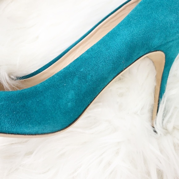 J. Crew Elsie Suede Heels in Hedgerow Green sz 8.5 - Picture 14 of 15